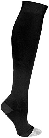 Truform Surgical Stockings, 18 mmHg Compression for Men and Women, Knee High Length, Open Toe, Black, 2X-Large
