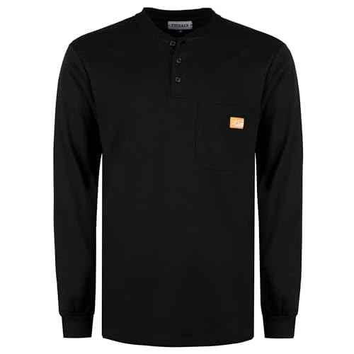 Titicaca FR Shirts for Men 5.5OZ Light Weight for Summer Flame Resistant Henley Shirts