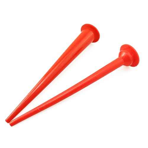 ZYAMY 2PCS Plastic Sausage Caulking Gun Nozzle Caulking Applicator Nozzle Tip Replacement Extension Glueing Magic 11.8x2.08 Inch Red For Door Window Sealing Bathroom Floor Plumber Caulking