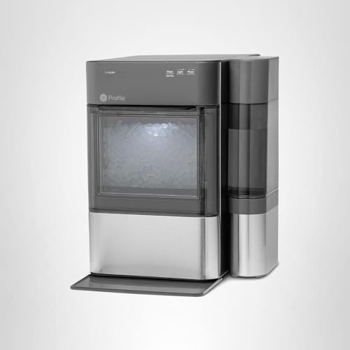 GE Profile Opal 2.0 with 0.75 Gallon Tank, Chewable Crunchable Countertop Nugget Ice Maker, Scoop included, 38 lbs in 24 hours, Pellet Ice Machine with WiFi & Smart Connected, Stainless Steel