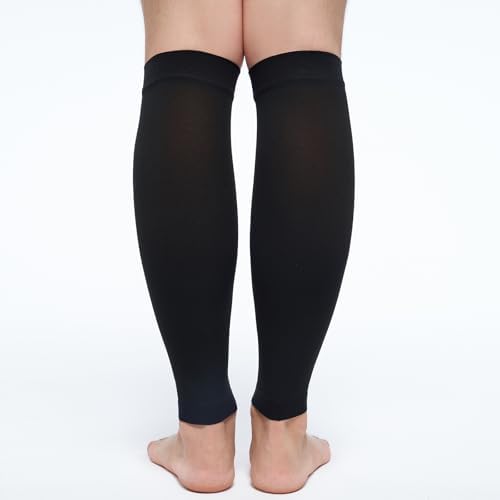 8-15 mmHg 1Pair Men and Women Wide Calf Sleeve Brace Compression Socks for Leg Support, Pain Relief