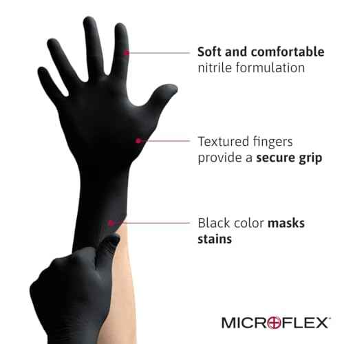 Disposable Nitrile Gloves w/Textured Fingertips for Medical, Industrial, Automotive Use