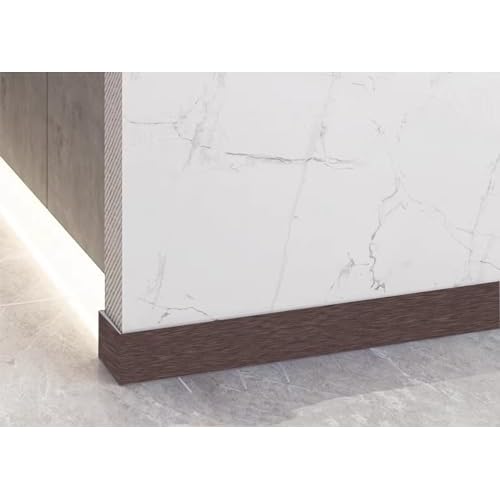 Metallic Color Self Adhesive 3D Peel and Stick Waterproof Wall Border Easy to Apply Kitchen Bathroom Tiles Sticker 4.2x196.8 inch (Bronze Gold)
