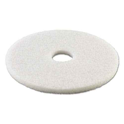 Boardwalk BWK4018WHI 18 in. Diameter Polishing Floor Pads - White (5/Carton)