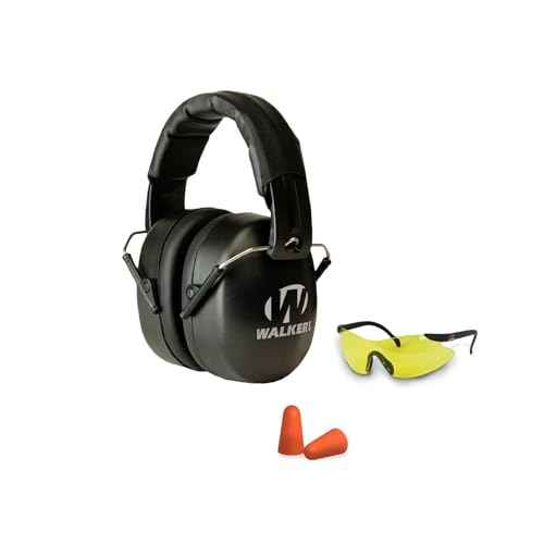 Walker's EXT Range Shooting Folding Muff - Compact 30dB NRR Noise-Blocking Hunting Gun Range Shooting Hearing Protection