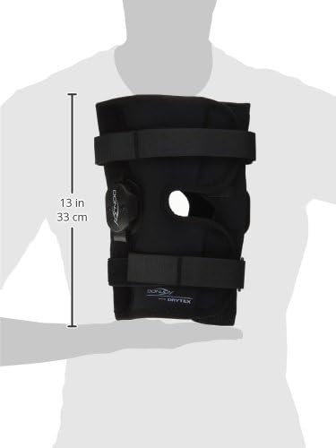 DonJoy Deluxe Hinged Knee Brace, Drytex Wrap Around, Open Popliteal, Large