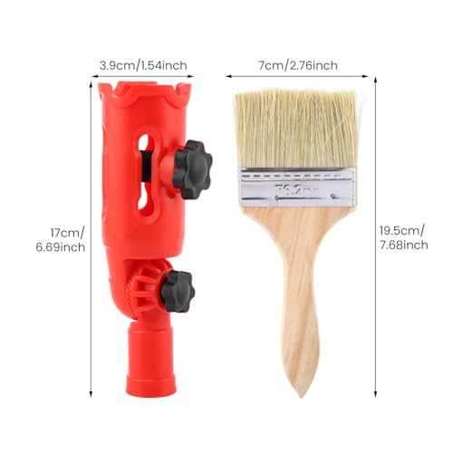 Multi-Angle Paint Brush Extender, High Ceiling Extension Pole Attachments for Paint Brush,Roller, Scraper, Secure Handle Grip, Great for High Ceilings, Corners, Edges