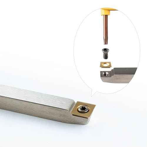 TASP Titanium Coated Carbide Cutter Inserts for Wood Turning Tools,11x11mm,Pack of 10,Square