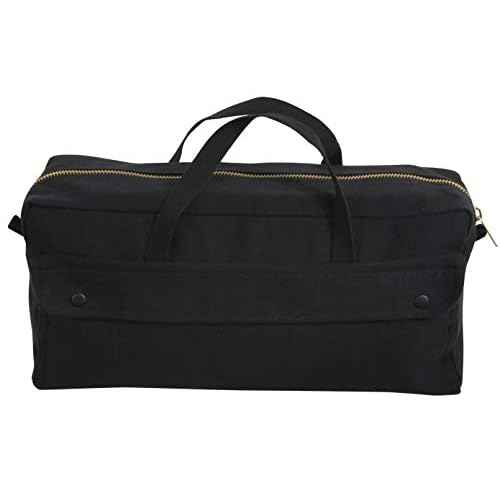 Rothco Canvas Jumbo Tool Bag With Brass Zipper, Black