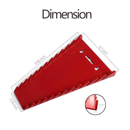 2 Pack Magnetic Wrench Organizer with Free Cleaning Cloth & 4 Screws 24 Slots Tool Tray for SAE (1/4"-1-1/16") & Metric Ultra-Thin 0.2¡± Design, Hanging Holes & Rare Earth Magnets