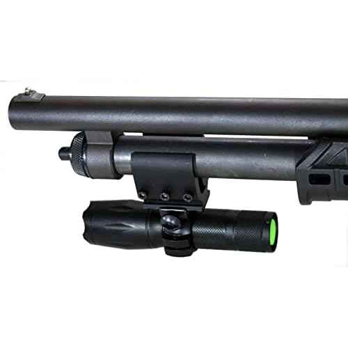 Trinity Tactical Flashlight with Mount Compatible with Mossberg 500 Pump 12 Gauge Single Rail Adapter Hunting Accessories.