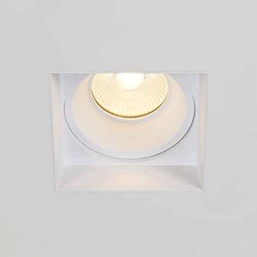 Maxxima 4¡± Trimless Ultra-Thin Recessed Anti-Glare LED Downlight Canless IC Rated 1000 Lumens 5 Color Temperature Selectable 2700K/3000K/3500K/4000K/5000K Dimmable 90 CRI 5 CCT Square Slim J-Box Incl.