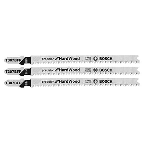 BOSCH T307BFP 3 pc. 4-1/2 in. 12 TPI Precision for Hardwood Jig Saw Blades