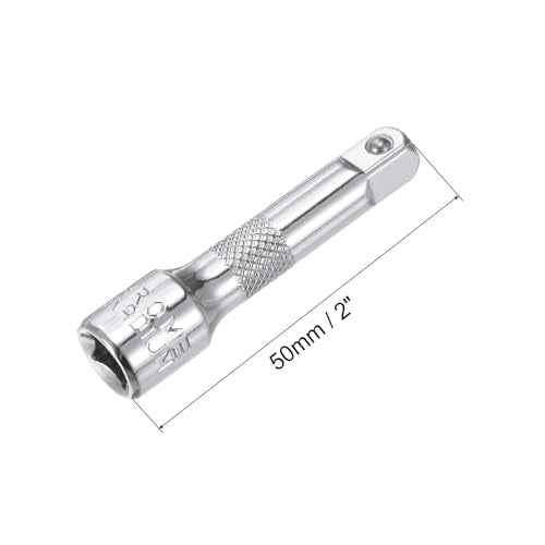 uxcell 3pcs 1/4 Inch (F) to 1/4 Inch (M) 2" Drive Ratchet Socket Adapter Extension Bar