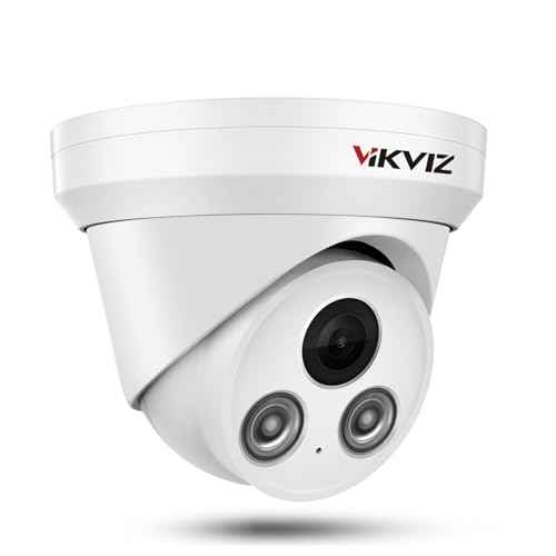 4MP PoE IP Camera Outdoor, Security Network Camera with Mic/Audio, 2.8mm Lens Wide Angles,Smart Human/Vehicle Detection,98ft IR Night Vision,H.265+,IP67 Waterproof,BlueIris,NDAA Compliant