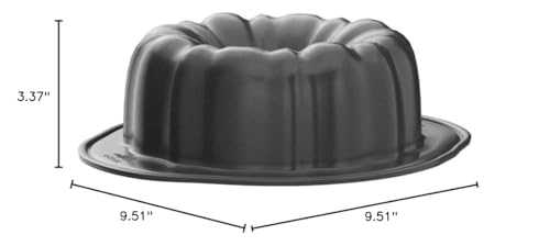 Wilton Gold Premium Non-Stick Warp-Resistant Bakeware, Made without PFAs, Fluted Tube Pan, 9.49 in, Packaging May Vary