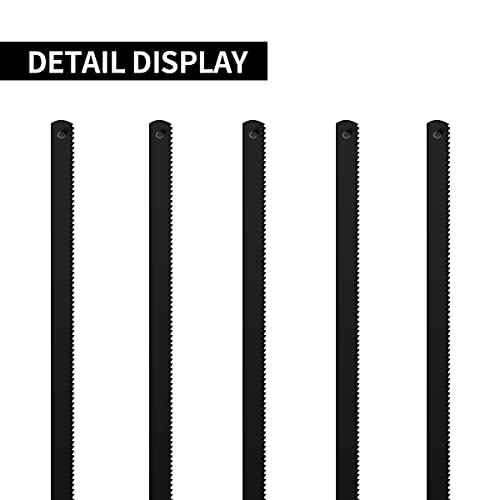 JUGREAT Professional Steel Mini Hacksaw Blades 6" / 150mm Length(24T 10 Pack), High Speed Steel Grounded Medium Teeth