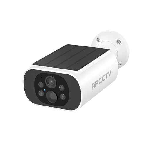 Solar Security Camera Outdoor Wireless, 4MP Battery Powered Home Surveillance Camera with Embedded Solar Panel, PIR Motion Sensor, 2.4G/5G Dual Band WiFi