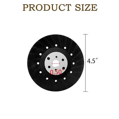 Angle Grinder Backing Pad,5/8"-11 Thread, for BHA Resin Fiber Discs,4.5 Inch