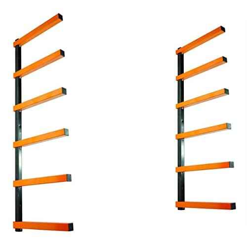 KF1006 Lumber Storage Rack 6-Level System 110 lbs (50kg) per Level with Durable Sheet Metal Screws, Wood Rack