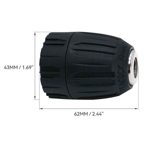 HFS(R) Keyless Drill Chuck for 3/8" Drill with 24 UNF Thread Mount Shaft 0.8-10mm Capacity