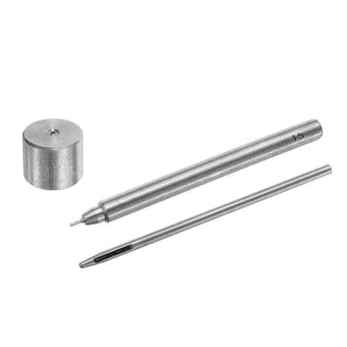 uxcell Eyelet Hole Punch Die Tool, 1.5mm Grommet Setter Hollow Punch for Leather Craft Clothing Handbag Fabric Curtain Setter