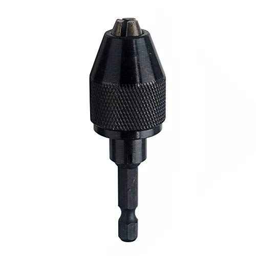 Yakamoz 1/4-Inch Hex Shank 0.6-6.5mm Keyless Drill Chuck Conversion Tool Quick Change Adapter Converter Chuck