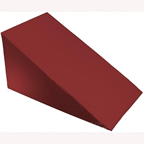 MoonRest 7â, 10â, 12â- inch Foam Bed Wedge Zippered Cover/Pillow Replacement Cover (24" x 24" x 7", Burgundy)