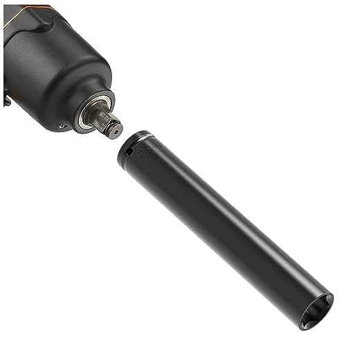 2 Pcs 1/2 Inch Drive by 24mm(15/16-Inch) Deep Impact Socket, Heat-Treated CR-V Steel 8 Inch Length, 6-Point Metric Sizes