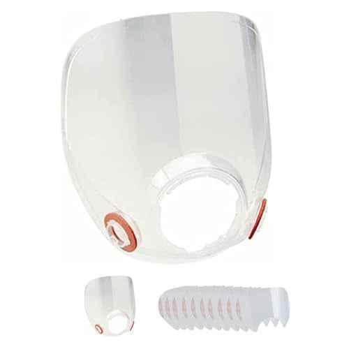Replacement Parts Lens Assemblies for 6000 Series Full Facepiece Respirators and 10-Pack Peel-Off Lens Caps for 6800 Series for 3M 6885, 6000, 6700, 6800, 6900 Face Shield Cover