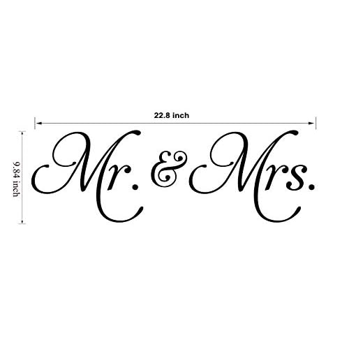 Mr&Mrs Wall Sticker Removeable Quote Vinyl Wall Art Decals