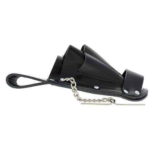 Ideal Industries 35-784BLK Leather Hip Holster Six Pocket Tool Pouch, Black