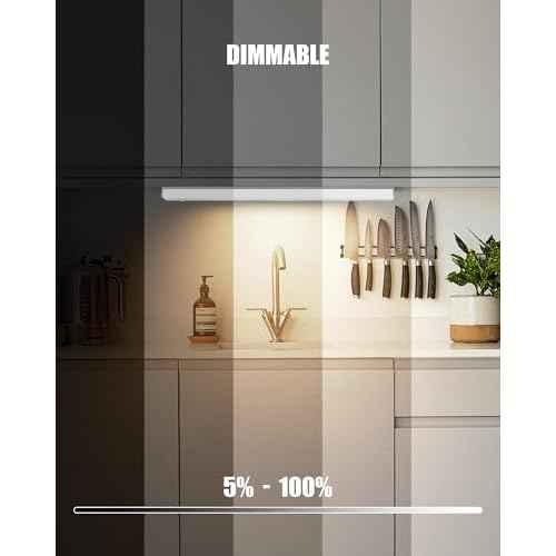 Hardwired Under Cabinet Lighting, 36 inch LED Under Counter Lights for Kitchen, CRI 97, 120V, 20W, 2000Lm 3CCT Dimmable Linkable Under Cabinet Lights with Power Cord and Linked Cord, Black