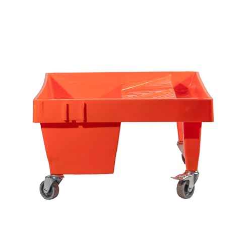 Orange, Zorr Corp, Mega Roll-A-Tray Rolling Paint Tray with Wheels (MRT-21)? Heavy-Duty 3 Gal Capacity, Portable Paint Roller, Spill Guard Lip, Includes casters, for Professional Painting, DIY, Home.