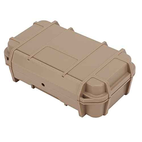 BRDI Waterproof Hard Tool Case, Sealed Pressure Resistant Safety Instrument Tool Box Double Layer Shockproof with Sponge for Outdoor Double Waterproof Box, mud Color