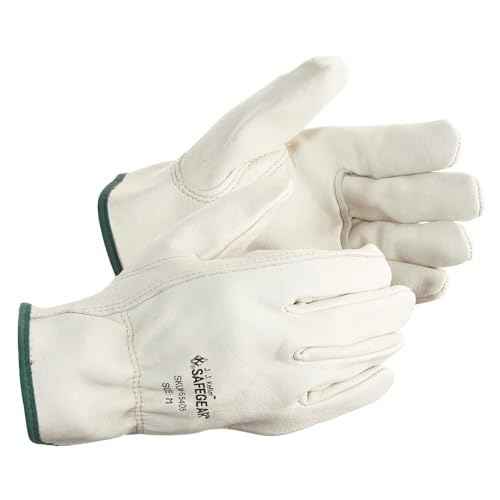 J. J. Keller & Associates, Inc. SAFEGEAR, Cowhide Insulated Gloves, Winter Leather Work Gloves, Abrasive Resistant, 3-Pack