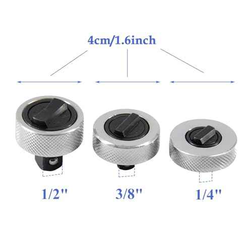 3pcs Reversible Thumbwheel Ratchet Wrench Set, Palm Ratchet Wrench, 1/4" 3/8" 1/2" Drive Finger Ratchet Set