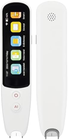 SVANTTO 102 Translator Pen Scanner, Text to Speech Device for Dyslexia, OCR Digital Highlighter Reader Pen, Exam Reading Pen, Bluetooth Langage Translator, No Monthly Feeï¼Whiteï¼