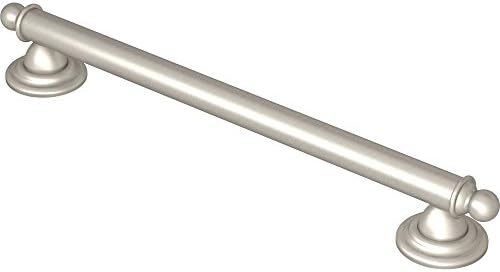 Moen YG2224BN Bathroom Safety 24-Inch Stainless Steel Traditional Bathroom Grab Bar, Brushed Nickel
