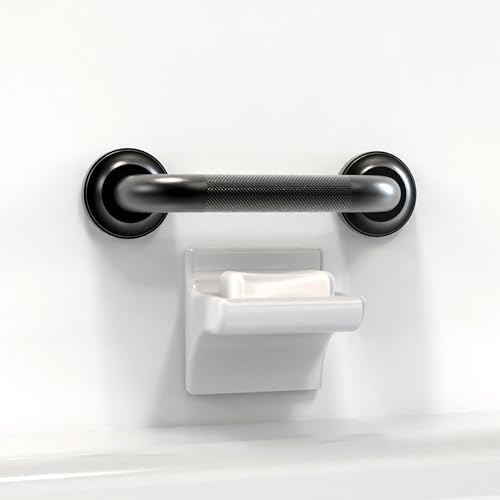 1-1/4" Knurled Grab Bar, ADA Compliant Bath Safety Shower Handrail, Bathroom Mobility Aid Handle for Seniors and Disabled, Heavy Duty 500lbs Support