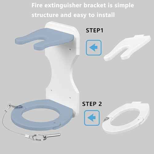 Boat Nylon Fire Extinguisher Bracket,Mounting Bracket with Quick Release Pin,Fire Extinguisher Brackets Compatible with Fire Extinguishers (White)