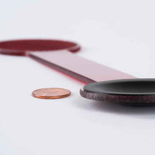 Combination Occluder, Black Occluder/Red Maddox Rod Occluder, Semi-Translucent Red Rigid Plastic