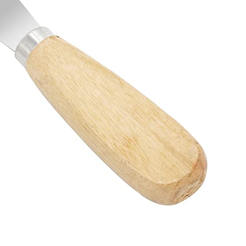 Putty Knife, 2 PCS 1 Inch Metal Scraper, wooden Handle Spackle Knives for Drywall, Decals, Wall paper, Patching, Painting, Taping, Scraping Coating