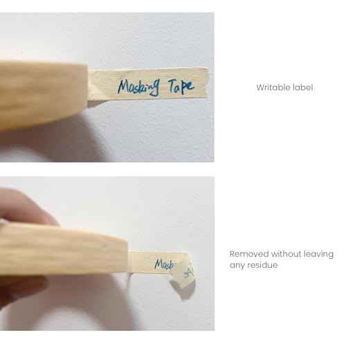General Purpose Masking Tape for Painting, Arts,Labeling,0.75inch¡¿55yard¡¿2 Rolls,Beige Masking Paper,Medium Adhesive (2)