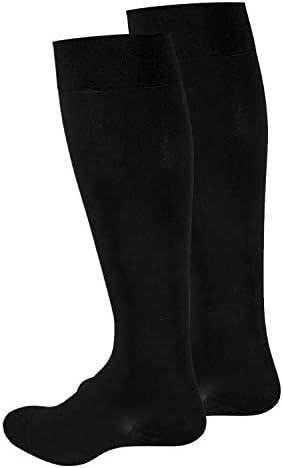 NuVein Medical Compression Stockings, 20-30 mmHg Support for Women & Men, Knee Length, Closed Toe, Black, Small