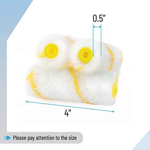 Bates- Paint Roller Covers, 18 Pack, 4-Inch Covers for Paint Roller 4 Inch Paint Roller Covers, 4 Paint Roller Covers, Covers for Paint Rollers 4 Inch, 4 Inch Rollers for Painting Small Paint Rollers