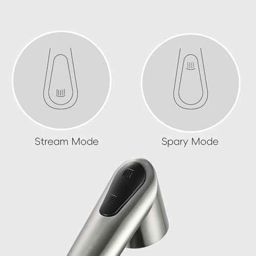 Kitchen Faucet with Pull Down Sprayer, Single Level Stainless Steel Kitchen Sink Faucets, Single Handle High Arc Brushed Nickel Pull Out Kitchen Faucet