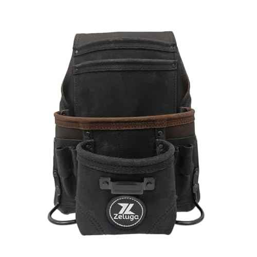 10 Pockets Premium Nubuck Top-Grain Leather Tool Pouch