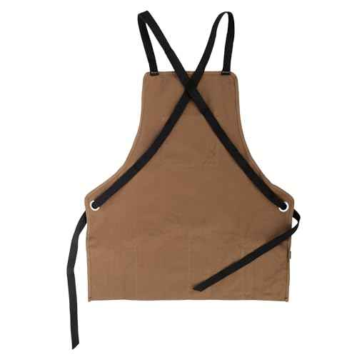 WOLVERINE Guardian Cotton Work Apron Durable & Comfortable for the Hardest Workers with Reinforced Pockets, Cross Strap Support and Quick Access Chest Pocket Brown