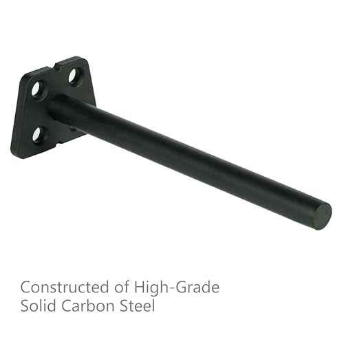 8-Pack 10 Inch Hidden Floating Shelf Bracket, Heavy Duty Blind Shelf Support Hardware | Invisible Wall Brackets for Kitchen, Fireplace Mantel Wood Shelves | Black Powder Coated Solid Steel